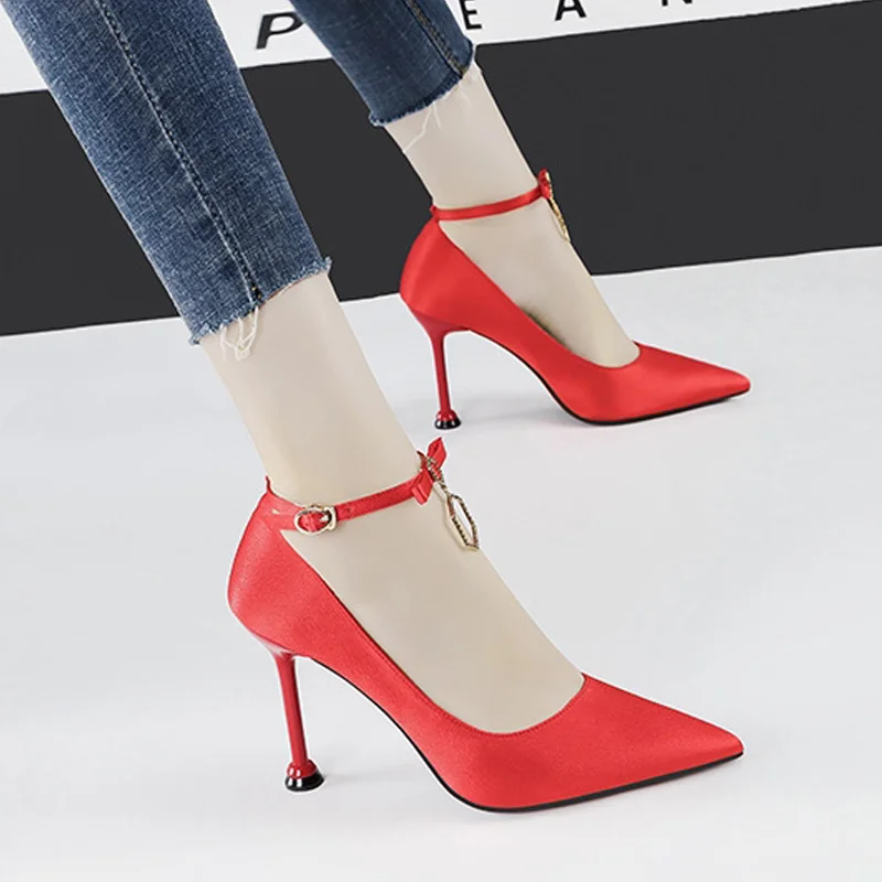 2020 модные туфли на высоком каблуке с бантом|Женские туфли| |