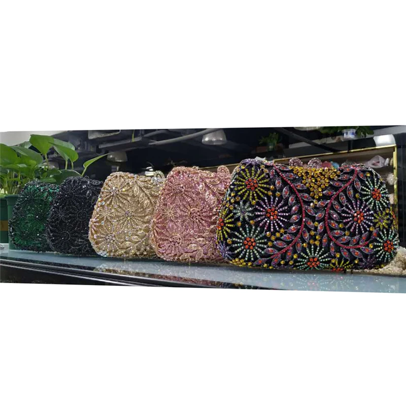 Дамская маленькая Цветочная Бриллиантовая Женская Банкетная Сумочка кошелек |