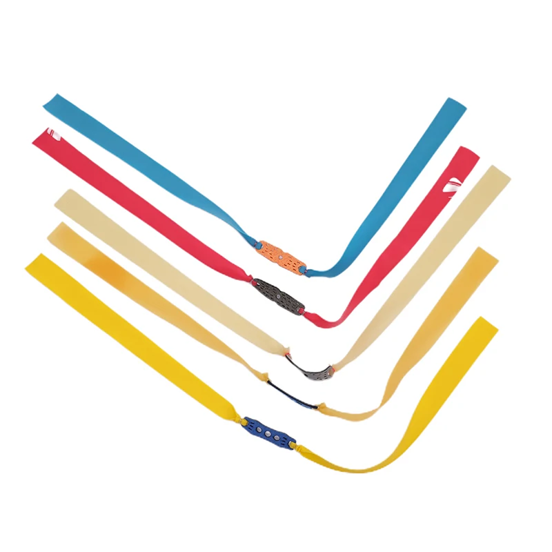 

6PCS Slingshot Hunting Powerful Flat Rubber Band High Elasticity Catapult