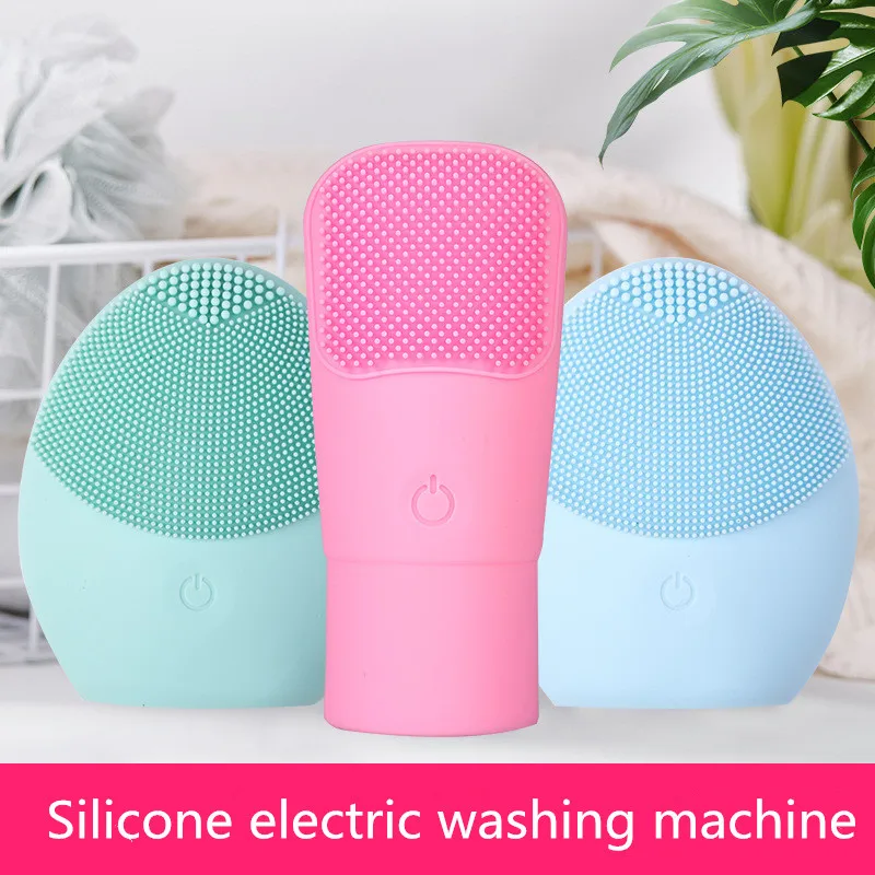 Электрическая мини щетка для очищения лица с аккумулятором Силиконовая