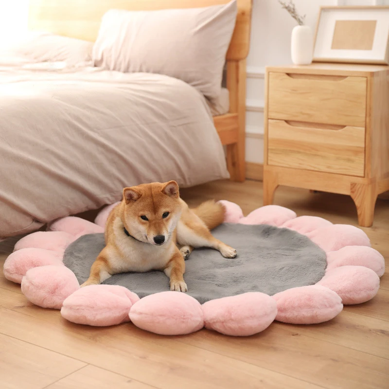 

Soft Coral Fleece Cat Bed Pet Sleeping Pad Comfortable Round Dog Cushion Dogs Blanket Fluffy Cats Sleep Mat Kennel Pets Supplies