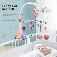 baby rattle musical crib mobile infant bed decors hanging rotating bell rack cute animal owl shape removable educational toys