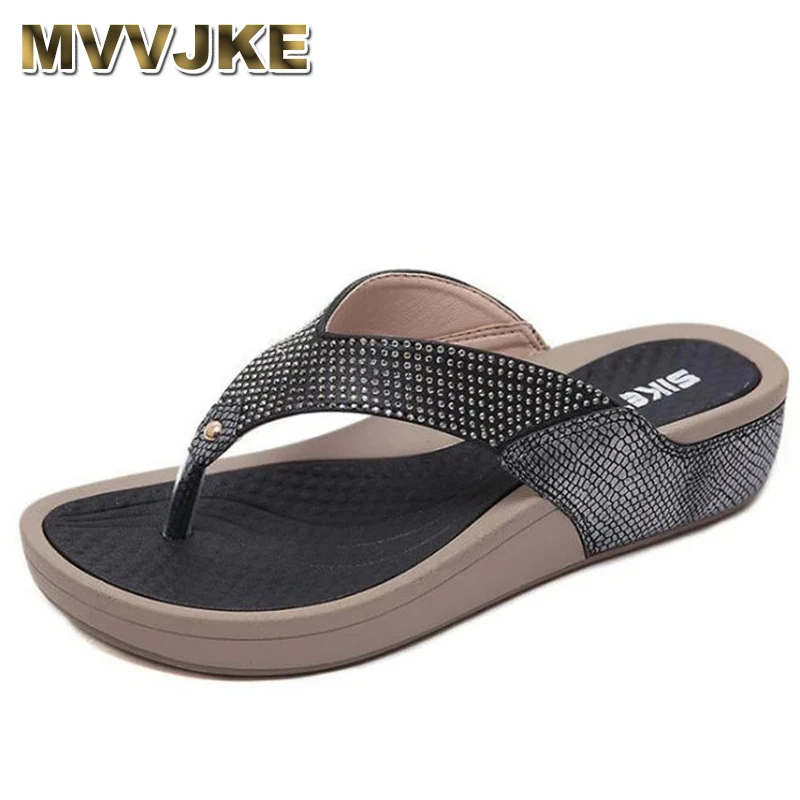 

MVVJKE Summer Women Sandals Casual Sexy Anti-slip Flip-Flops Beach Breathable Sandalias Shoes Slippers 2021Fashion
