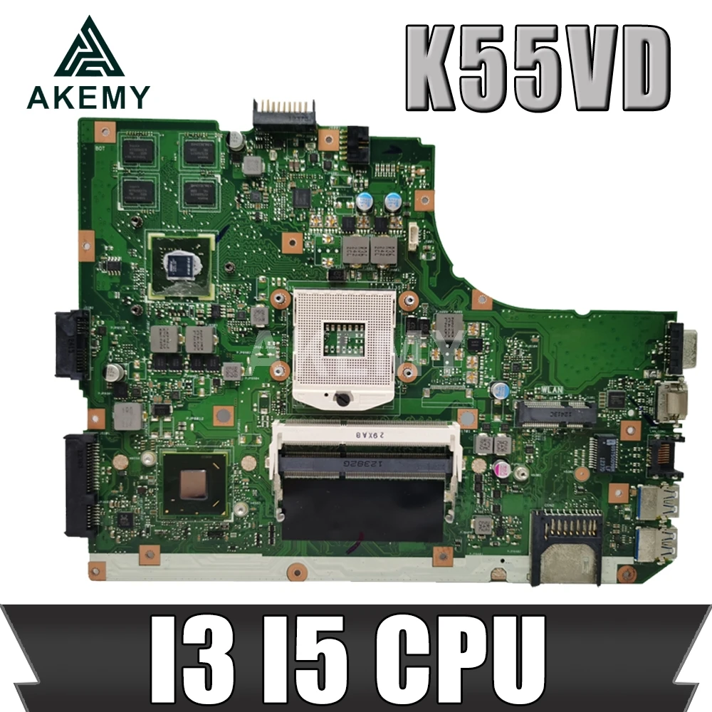 Akemy cable + K55VD материнская плата для ноутбука Asus K55A A55VD F55VD K55V K55 тест оригинальная