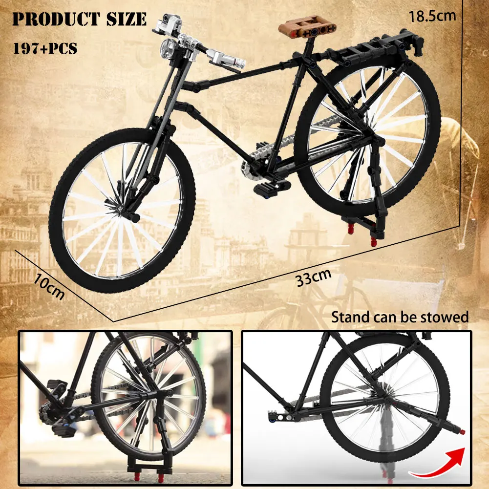 Конструктор-рикша BZDA в ретро стиле трехколесный велосипед модель ретро-трицикл