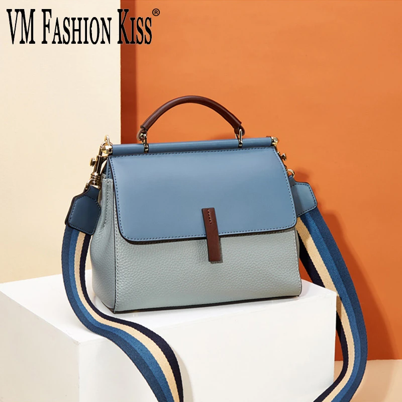 VM FASHION KISS 2020 новая женская сумка через плечо из натуральной кожи с рамкой в стиле