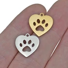 5 шт., подвеска в форме сердца из нержавеющей стали