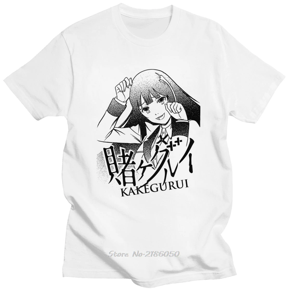 Kawaii Kakegurui Yumeko Jabami футболка мужская с коротким рукавом манга и анимация ТВ шоу