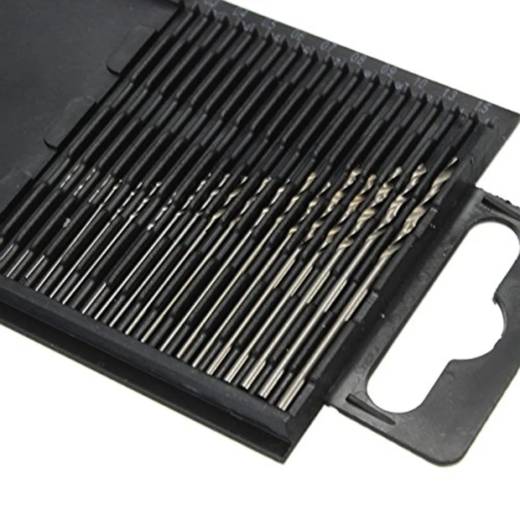 

20Pcs Mini HSS Micro High Speed Steel Twist Drill Bit Set Model Craft With Case Repair Parts 0.3mm-1.6mm