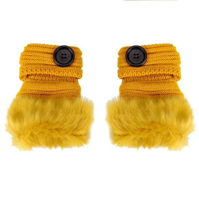 1 Pair Women Girl Warm Winter Faux Rabbit Fur Wrist Fingerless Gloves Mittens 1127 | Дом и сад