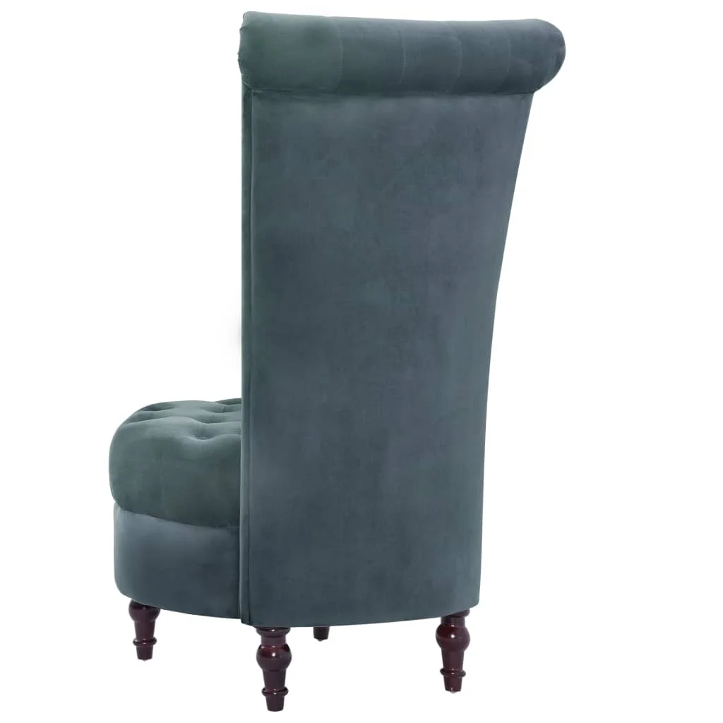 VidaXL Silla de respaldo alto terciopelo verde|Стулья для гостиной| |