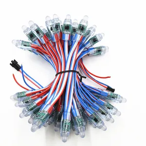 Бесплатная доставка DHLFEDEXUPS, 18awg WS2811 пиксель RGB, 12 мм рассеянные цифровые умные пулевидные пиксели, 4-дюймовый интервал, водонепроницаемость IP68