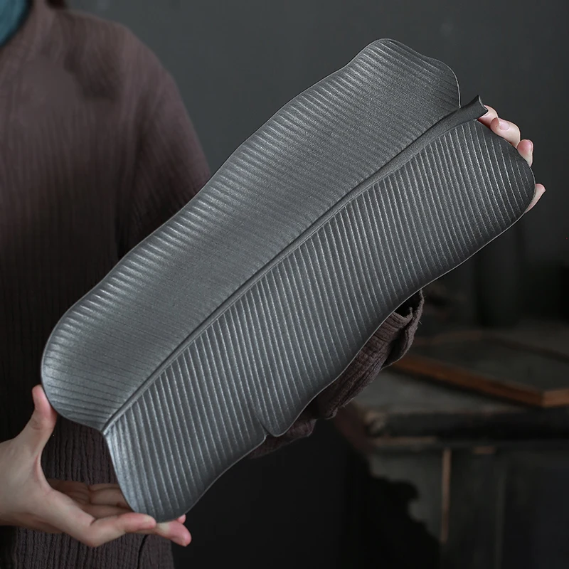 Керамические чайные подносы TANGPIN черная глиняная посуда прямоугольный чайный