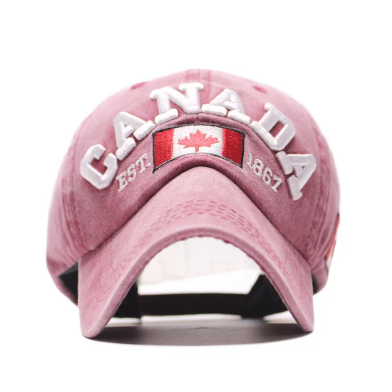 Spring Autumn Baseball Cap Hip Hop Creative Canadian Flag Alphabet Embroidery Wild Caps Solid Color Men's Outdoor Casual Hat