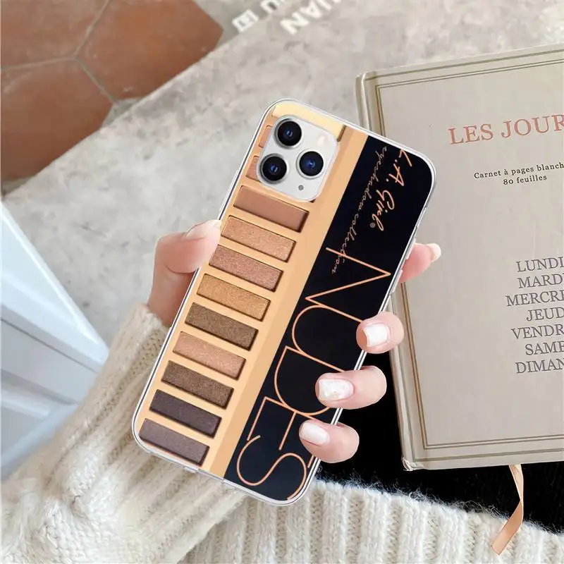 

Naked Makeup Eyeshadow Palette Transparent Mobile Phone Cover Case For Samsung Galaxy A51 A71 S20 S10e S8 S7 S9 S10 Plus