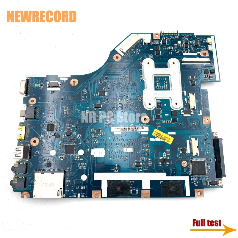 NEWRECORD PEW72 LA-6631P MBTZZ02001 MB.TZZ02.001 для ноутбука Acer aspire 5736 5736z Материнская плата GM45 DDR3