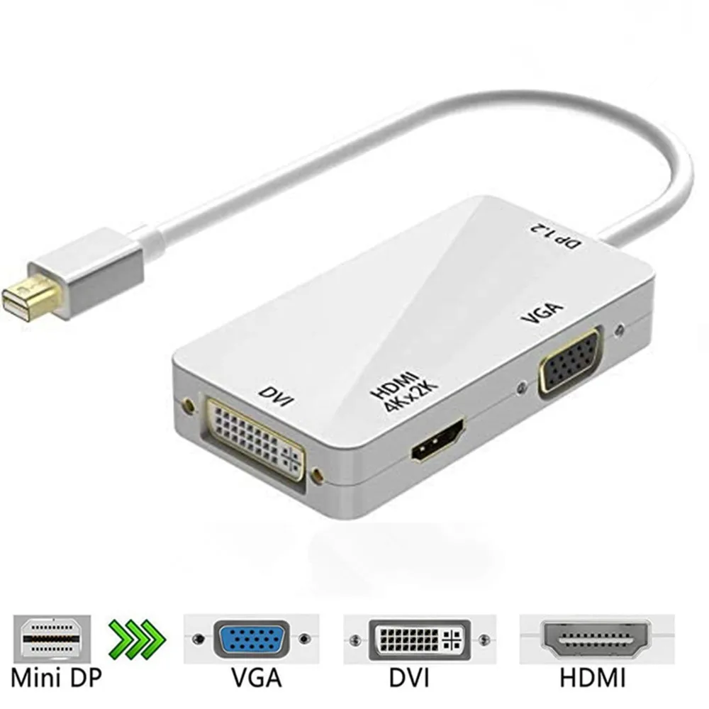 Thunderbolt 2 dock hub Mini Displayport to VGA HDMI-compatible 4K Dvi Adapter converter for macbook Mac book pro Surface | Электроника
