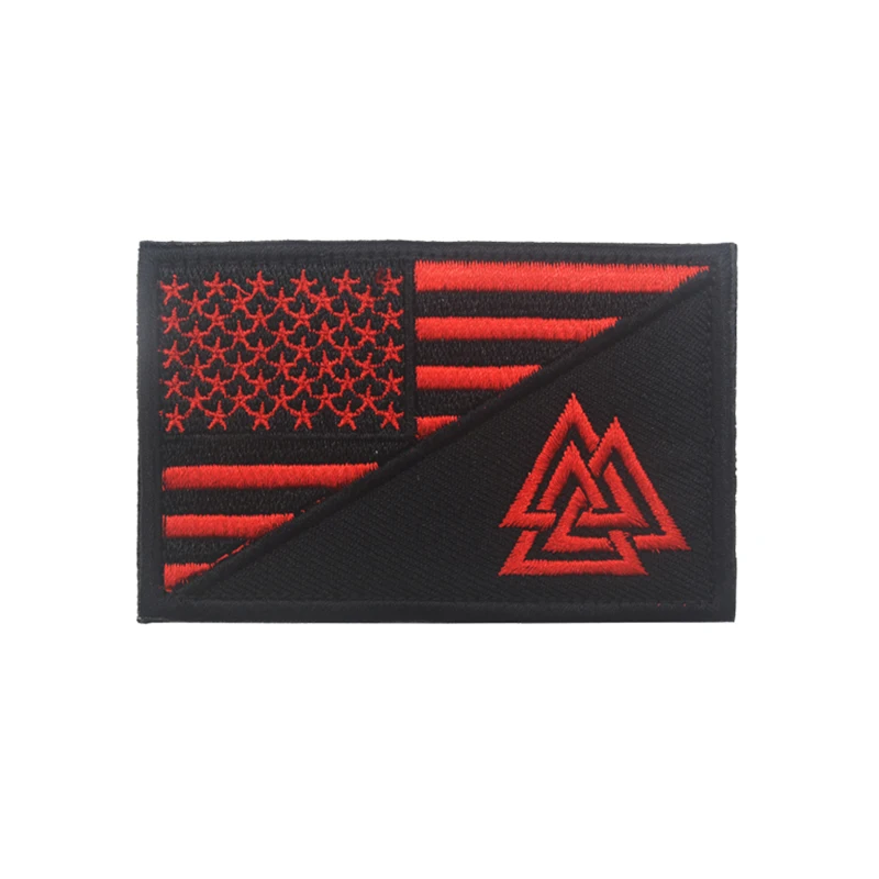 Тактический амулет с 3D вышивкой в скандинавском стиле значок-символ Викинга