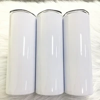 white blank sublimation tumbler 20oz stainless steel with sealed lids and straw water bottle eco friendly portable car cup