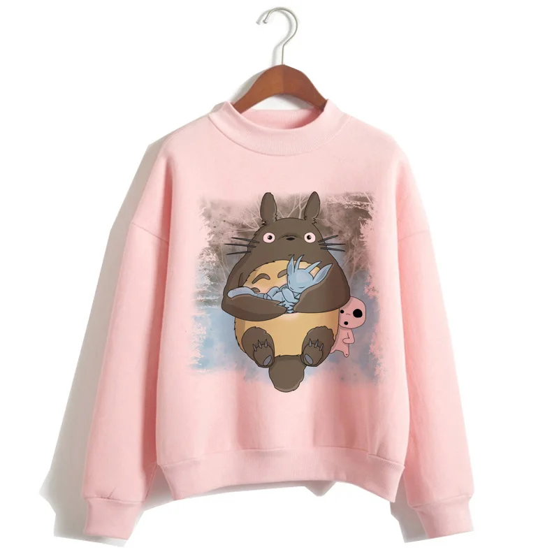 Totoro Унесенные спирали harajuku толстовки для женщин мультфильм одежда толстовка капюшон ulzzang Забавный с капюшоном Женский полиэстер негабаритных - Цвет: 766