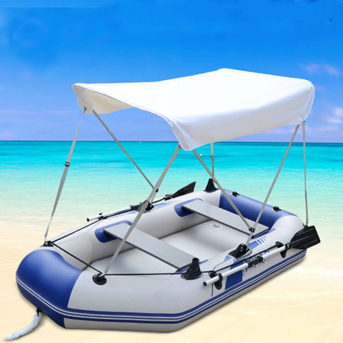 

Awning For Inflatable Boats 2-Bow Bimini Top Inflatable Boat Awning Fishing Tent