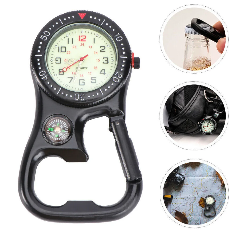 

Professional Mini Luminous Compass Bottle Opener Backpackermultifunctional Equipment For Outdoor Hiking Camping Tools