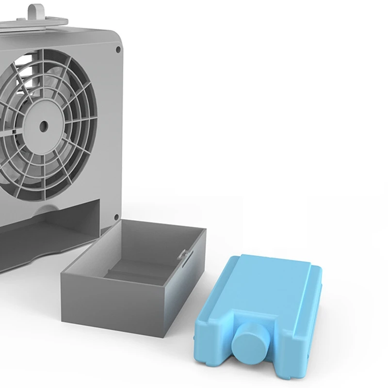 

Mini Air Conditioner 3-Speed USB Cooling Fan Silent Fast Cool Fan Home Office Rechargeable Mini Desktop Fan Cooler
