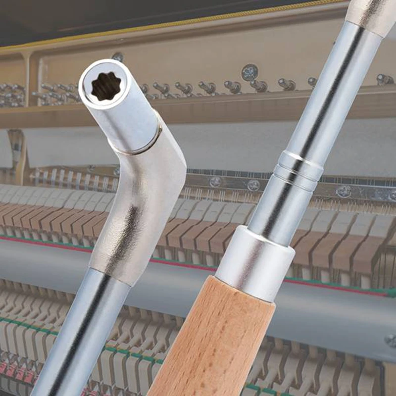 

Small Tuning Hammer L-Shape Square Wrench Tuner Spanner Tip String Pin Repair Tool Octagonal Head Wrench Piano Accessory