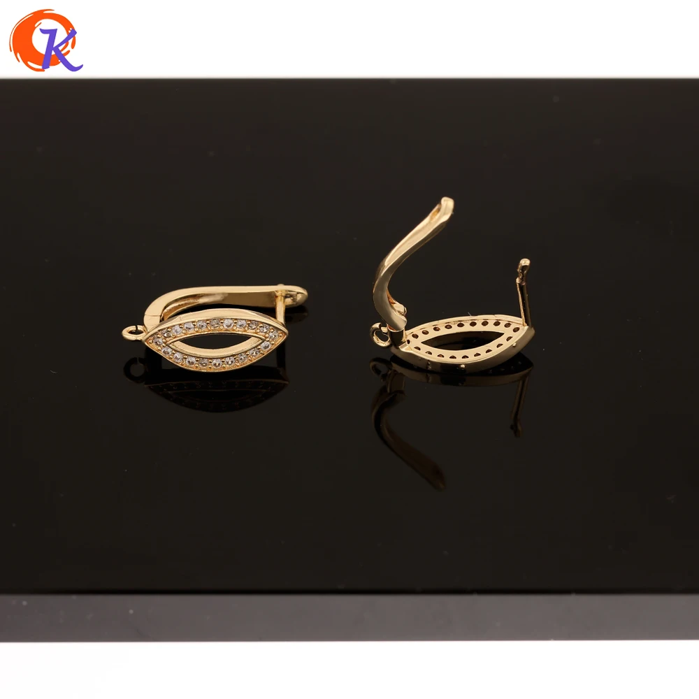 

Cordial Design 20Pcs 7*18MM Jewelry Accessories/CZ Earrings Hooks/Genuine Gold Plating/Hand Made/DIY Making/Earrings Findings