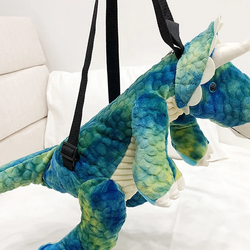 

Fashion Parent Child Creative 3D Dinosaur Backpack Cute Animal Cartoon Plush Backpack Dinosaurs Mini Bag