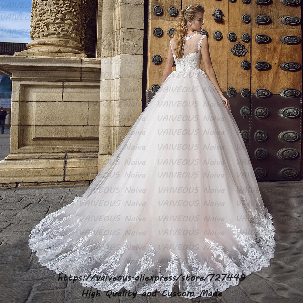 Vestido de Novia винтажное Тюлевое кружевное свадебное платье трапециевидной формы сексуальное свадебное платье недорогое свадебное платье es Bruidsjurken