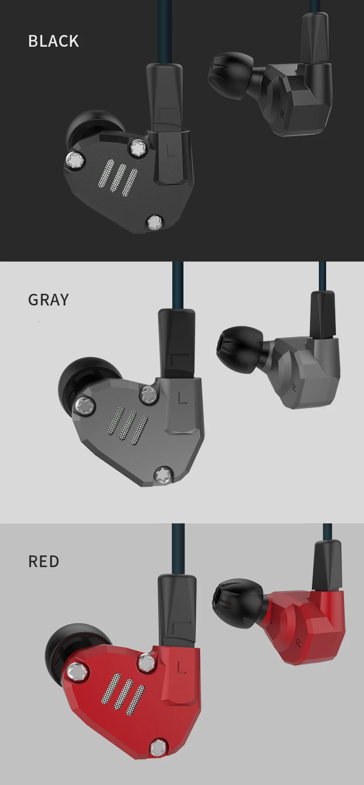 KZ ZS6 2DD+ 2BA гибридные наушники-вкладыши HIFI DJ Monito спортивные наушники для бега гарнитура наушники для KZ ES4 ZS10 AS10 ZST ZSN PRO C10