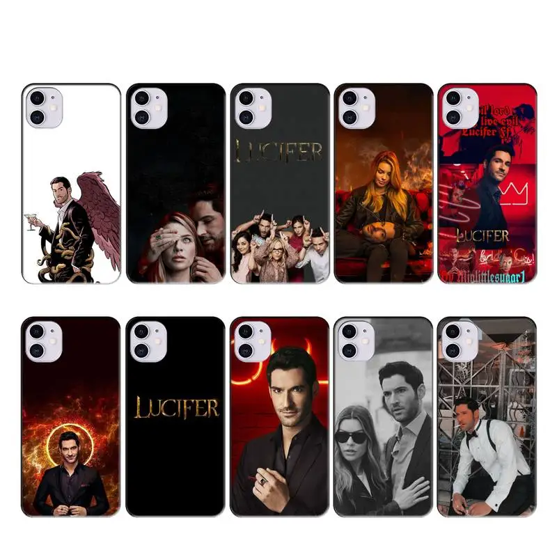 

TV Lucifer Morningstar Fundas Coque Case for IPhone 12 11 Pro Max XR X XS XR 7 8 6s Plus SE 2020 Cover Accessories