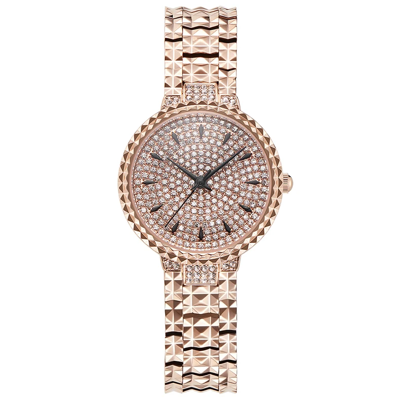 

New Davena Limited Edition Women Quartz Watch ladies Carved Steel Band Bracelet table Female White Gold Diamond clock Waterproof