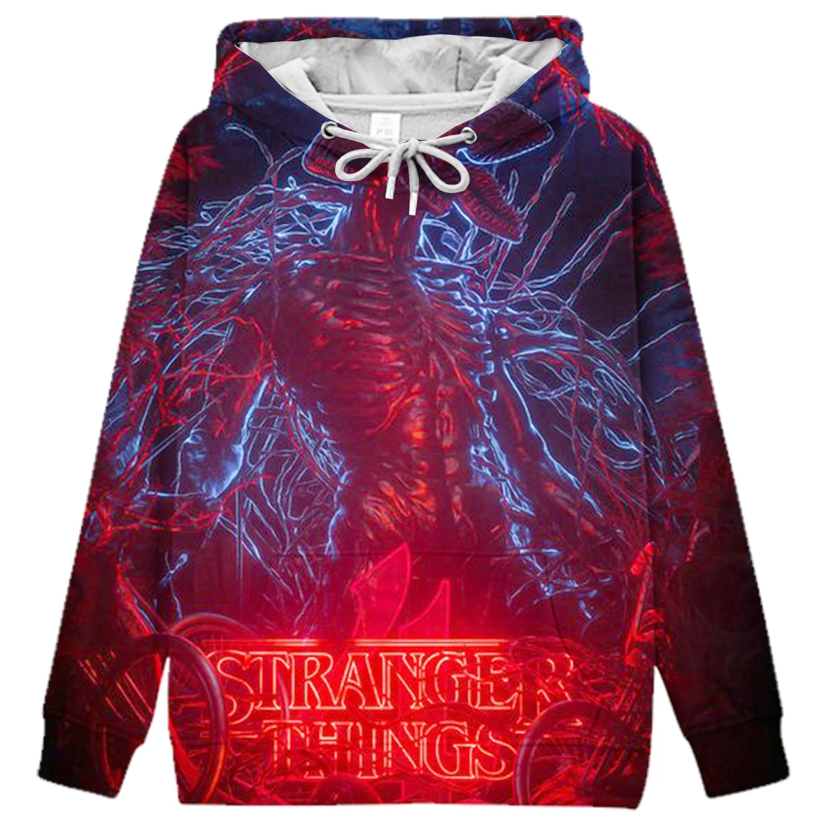 

Stranger Things 3D Print Pullover Hoodie Casual Hot TV Series Hoodies Sweatshirt Pocket Long Sleeves Harajuku Streetwear Tops