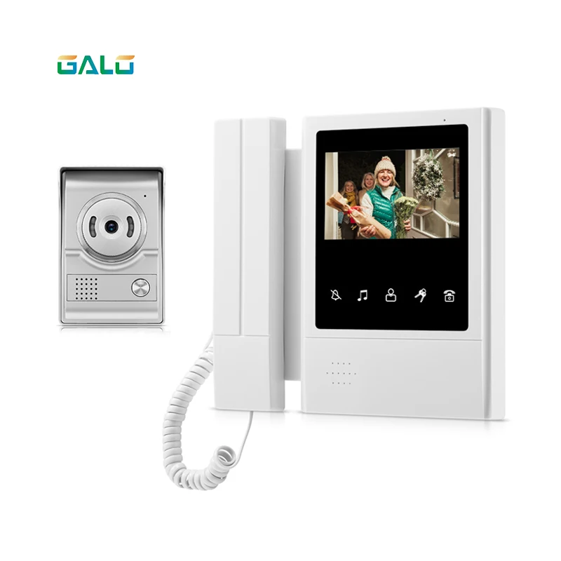 4.3 Inch Handheld Communication Wired Video Door Phone Color Doorphone System Visual Intercom Doorbell