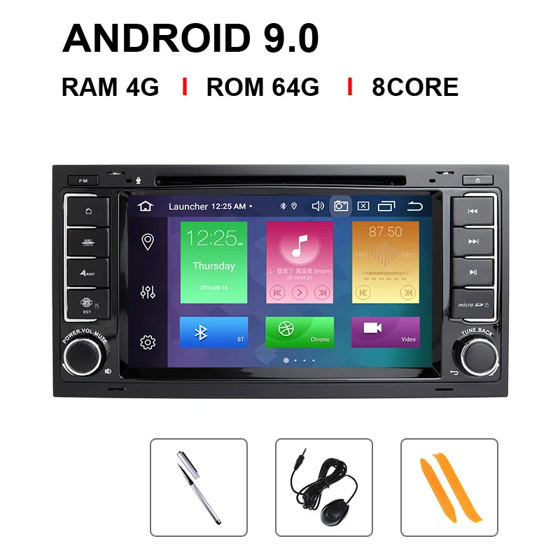 8 Core 64 ROM 8 ядро ips DSP 4 Гб 64 Гб 2 Din Android 9,0 Автомобильный DVD плеер для VW/Volkswagen Touareg/транспортер T5 2004-2011 Мультимедиа gps радио - Цвет: 8 Core 64 ROM