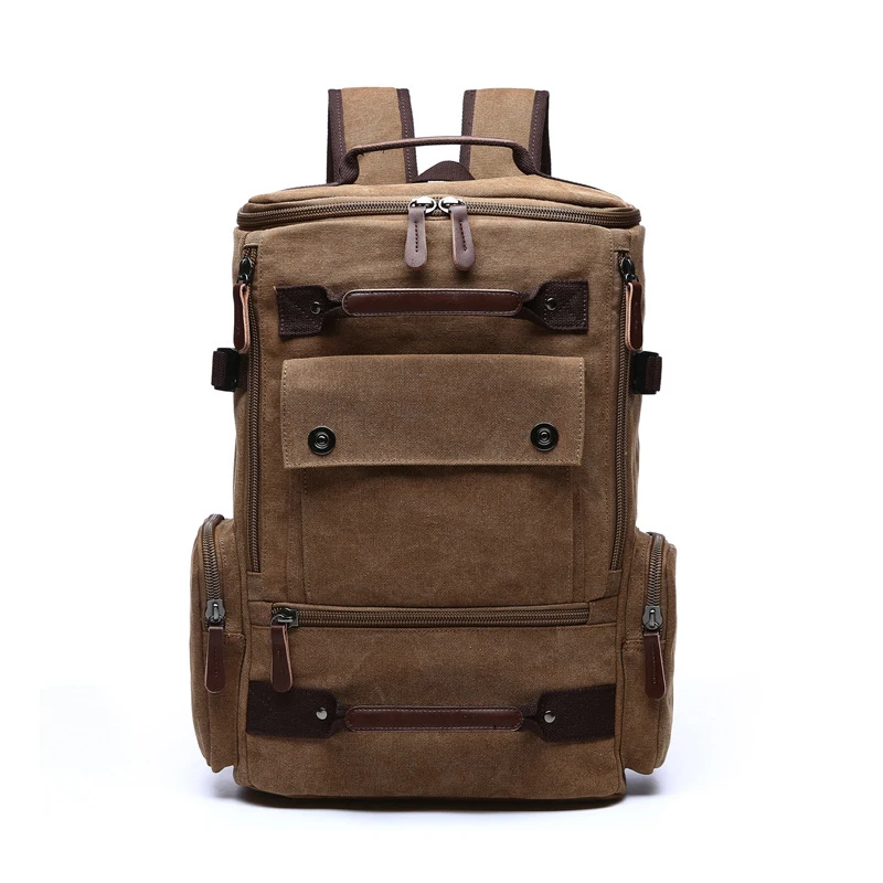Men's Backpack Vintage Canvas Backpack School Bag Men's Travel Bags Large Capacity Backpack High Quality Laptop Backpack