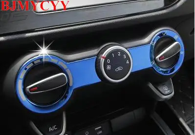 BJMYCYY 2 шт. из нержавеющей стали на кнопку авто кондиционера украшение для рамки KIA