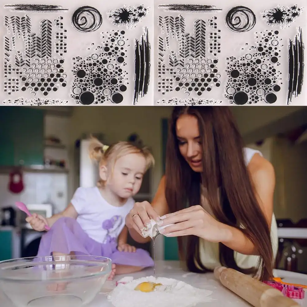 

Transparent Silicone Seal Circle Dots Stamps Rubber Scrapbooking Card Crafts Dies Tags Album For DIY Stamps Making Decorati P0P1