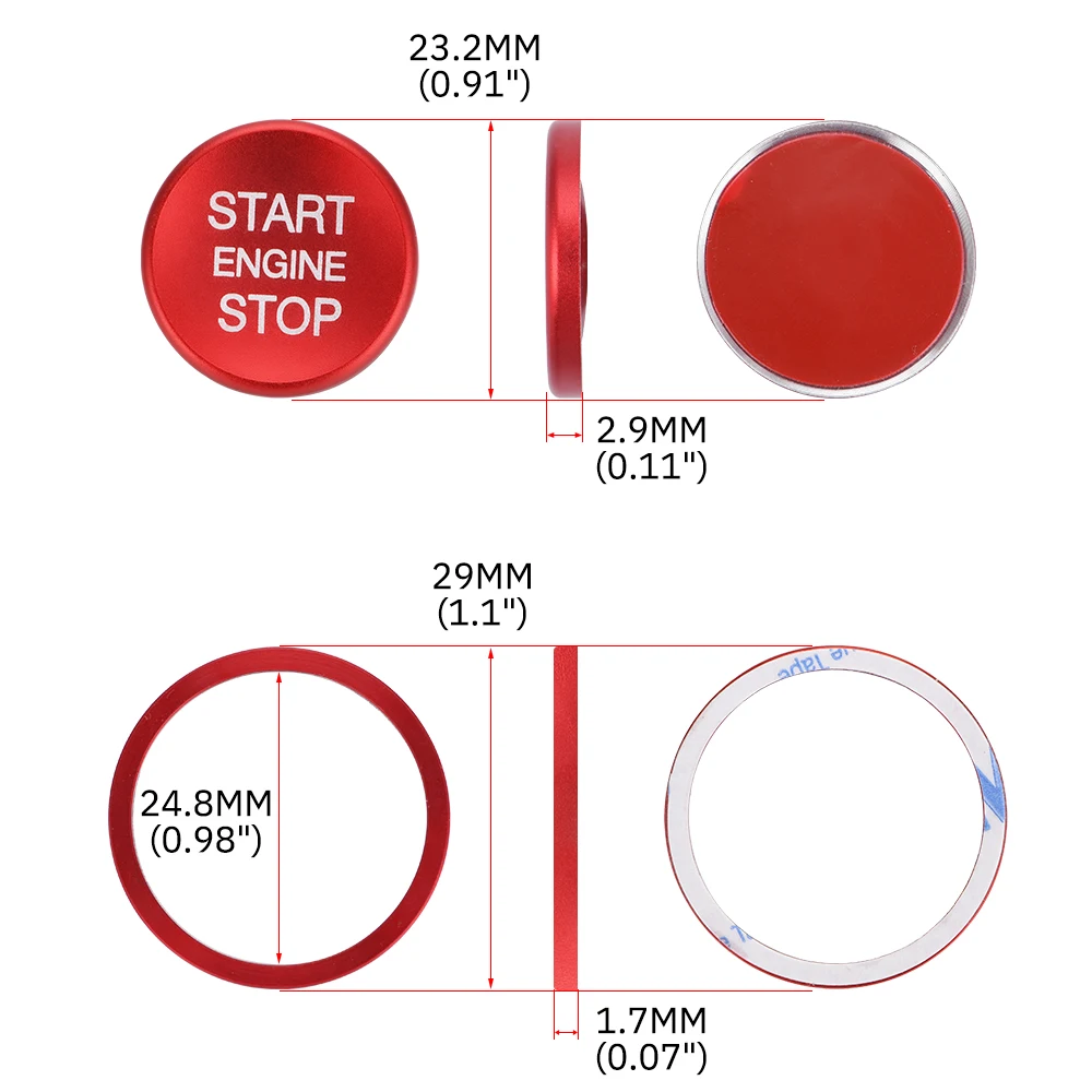 Car Engine Start Stop Button Ring Ignition Cover Trim For VW VII GTI R Tiguan Jetta CC Arteon Passat B8 Touareg T-Roc | Автомобили и