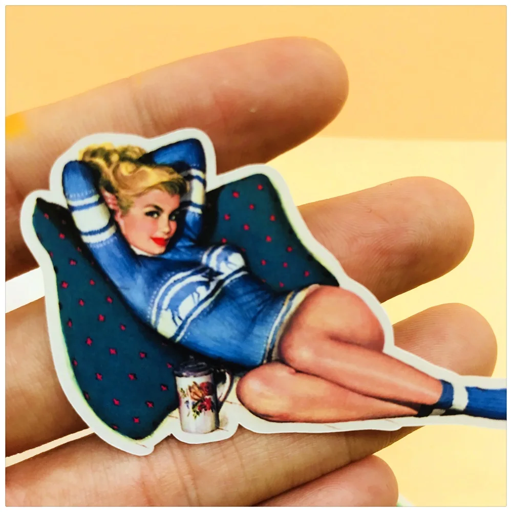 Винтажные красивые летние Стикеры для девушек и женщин 15 цветов самодельные