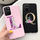 Милый цветок буквы чехол для Samsung Галактики S10 Lite чехол SM-G770F мягкая термополиуретановая накладка на заднюю панель для Samsung S 10 Lite S10Lite телефонные чехлы