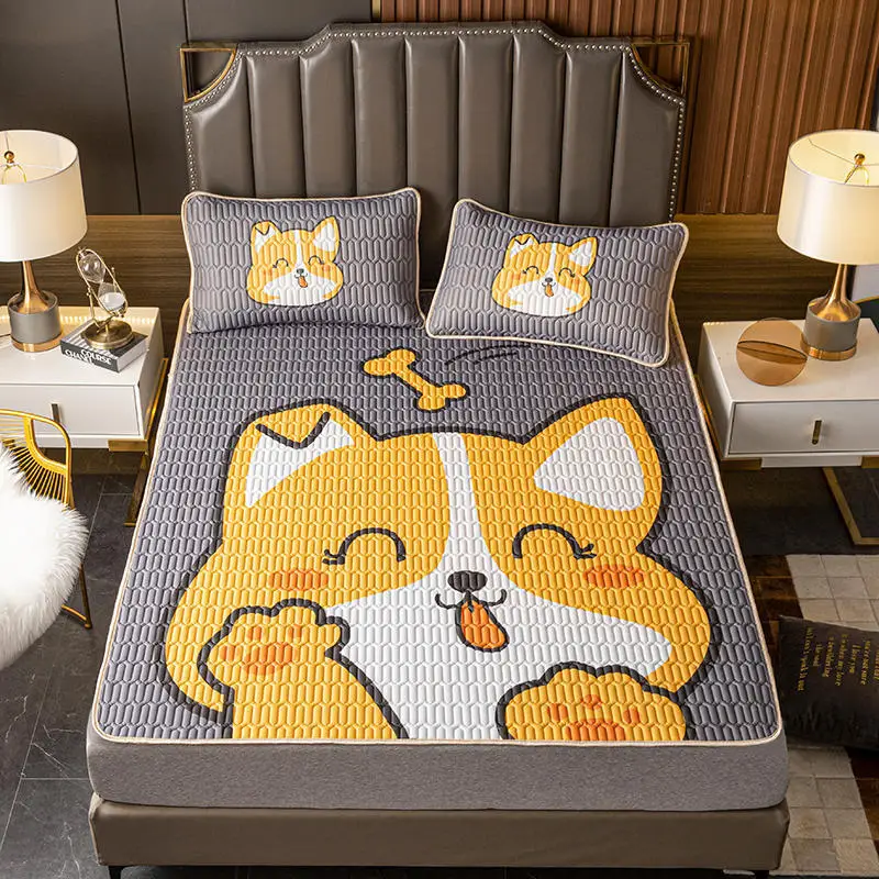 Складной охлаждающий летний коврик для сна с латексным принтом и наволочкой