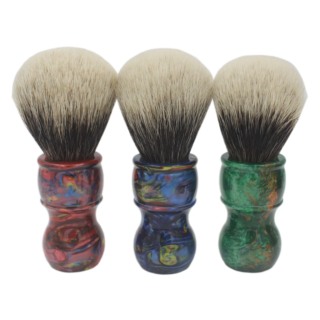 Красочная полимерная ручка для вигбринга тонкая мужская кисть бритья из барсука