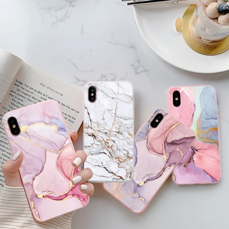 

Fashion Marble Coque For Xiaomi Mi 10T Redmi Note 9S 9 S 9C 8 T 8T 7 5 6 10 S 11 Lite K20 Poco X3 NFC Pro Max Phone Case Fundas