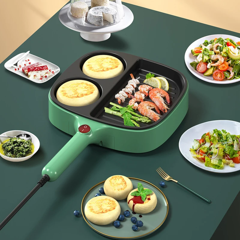 220 В электрическая сковорода многофункциональная антипригарная Бездымная для