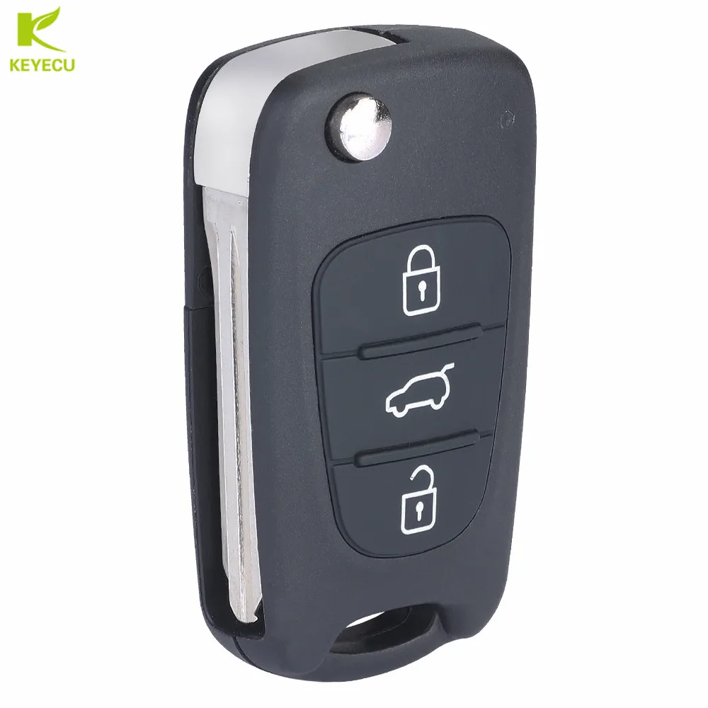 Запасной ключ KEYECU новый складной дистанционный брелок 3 кнопки 434 МГц/315 МГц ID46 для