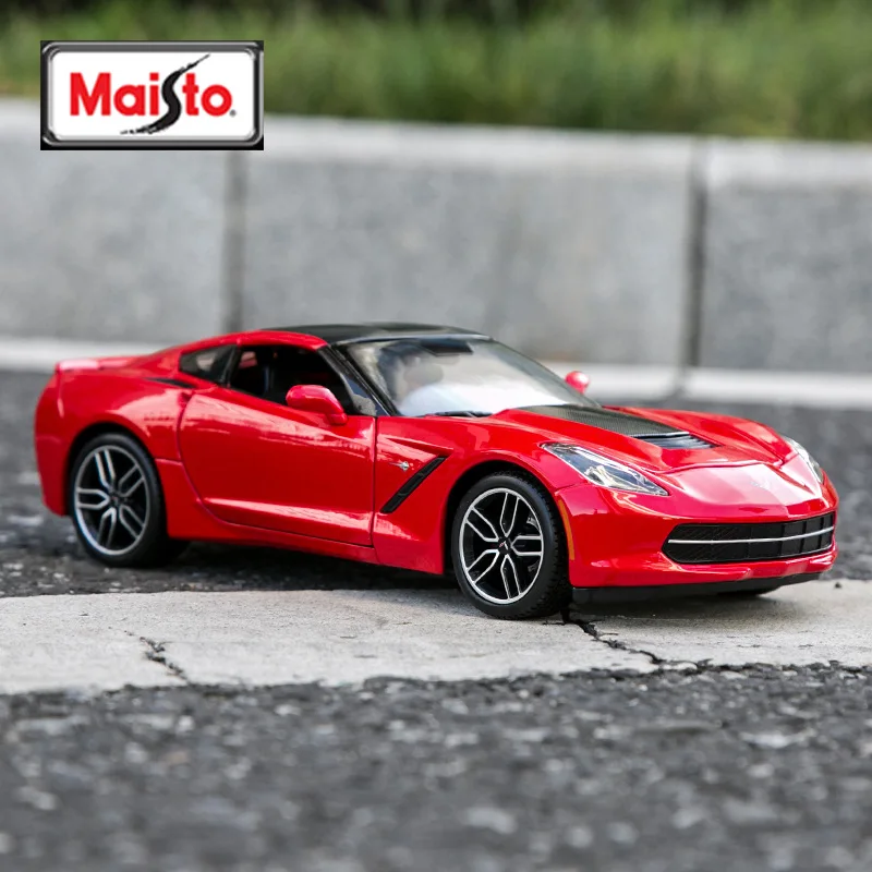 Гоночная модель автомобиля Maisto 1:18 Chevrolet Corvette Z51 из сплава украшение для коллекции