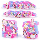 5 шт.компл. мультяшный браслет с единорогом силиконовый браслет гибкая упаковка браслет на свадьбу, день рождения, детская вечеринка